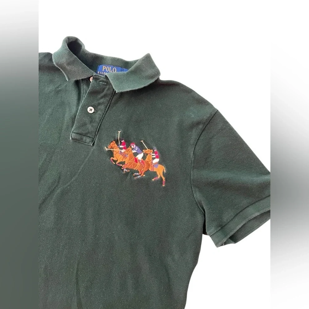 Ralph Lauren Polo Dark Green Polo with Embroidered Design